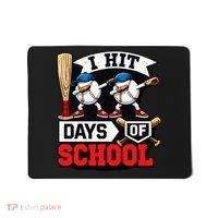 I Hit 100 Days Of School 100th Day Baseball Mousepad thumb 0