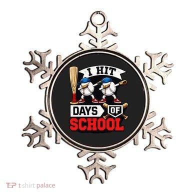 I Hit 100 Days Of School 100th Day Baseball Ornament