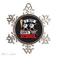 I Hit 100 Days Of School 100th Day Baseball Ornament thumb 0