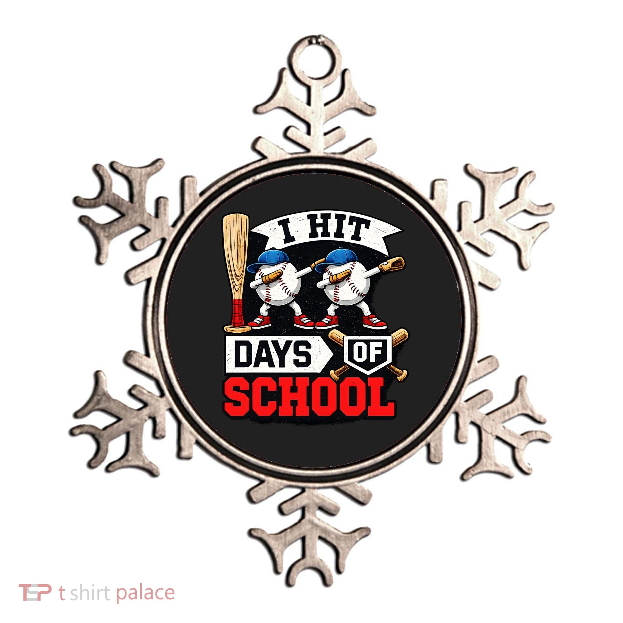 I Hit 100 Days Of School 100th Day Baseball Ornament