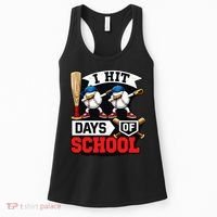 I Hit 100 Days Of School 100th Day Baseball Women's Tank Top thumb 0