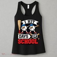 I Hit 100 Days Of School 100th Day Baseball Women's Tank Top thumb 3