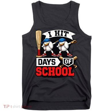 I Hit 100 Days Of School 100th Day Baseball Tank Top