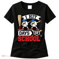 I Hit 100 Days Of School 100th Day Baseball Women's T-Shirt thumb 0
