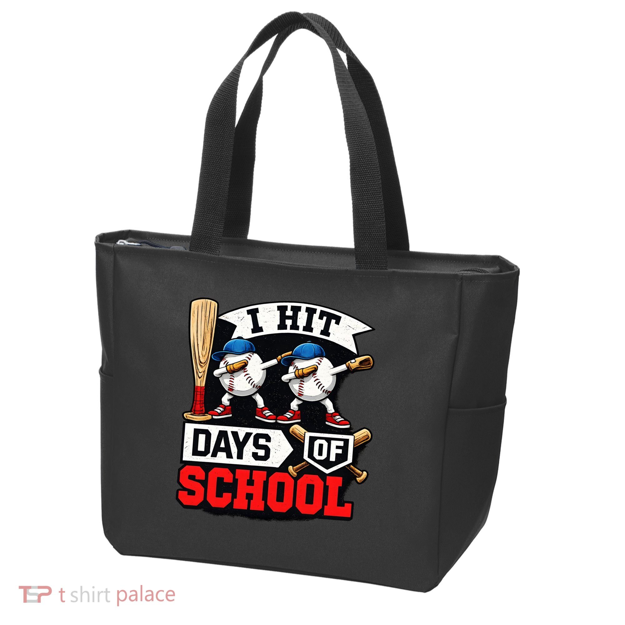 I Hit 100 Days Of School 100th Day Baseball Tote Bag