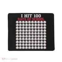 I Hit 100 Days Of School Baseball Bat 100th Day Of School Mousepad thumb 0