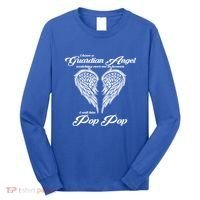 I Have A Guardian Angel In Heaven I Call Him Pop Pop Gift Long Sleeve Shirt thumb 0