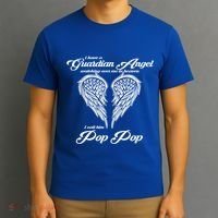 I Have A Guardian Angel In Heaven I Call Him Pop Pop Gift T-Shirt thumb 3