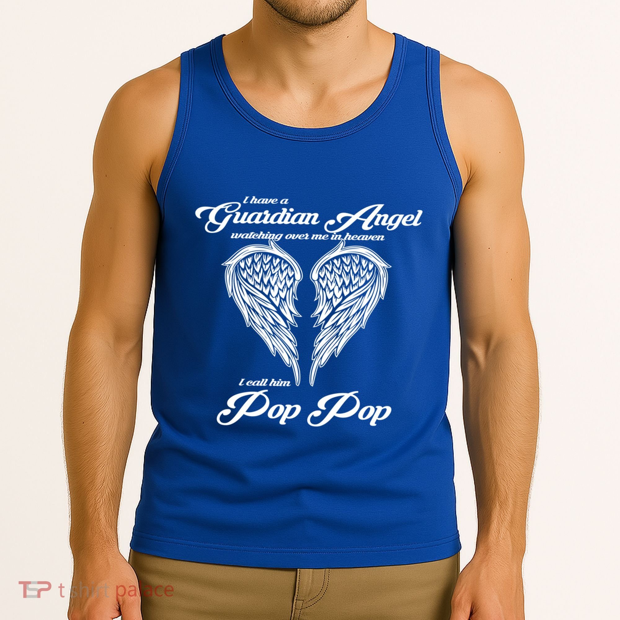 I Have A Guardian Angel In Heaven I Call Him Pop Pop Gift Tank Top