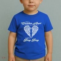 I Have A Guardian Angel In Heaven I Call Him Pop Pop Gift Toddler T-Shirt thumb 2