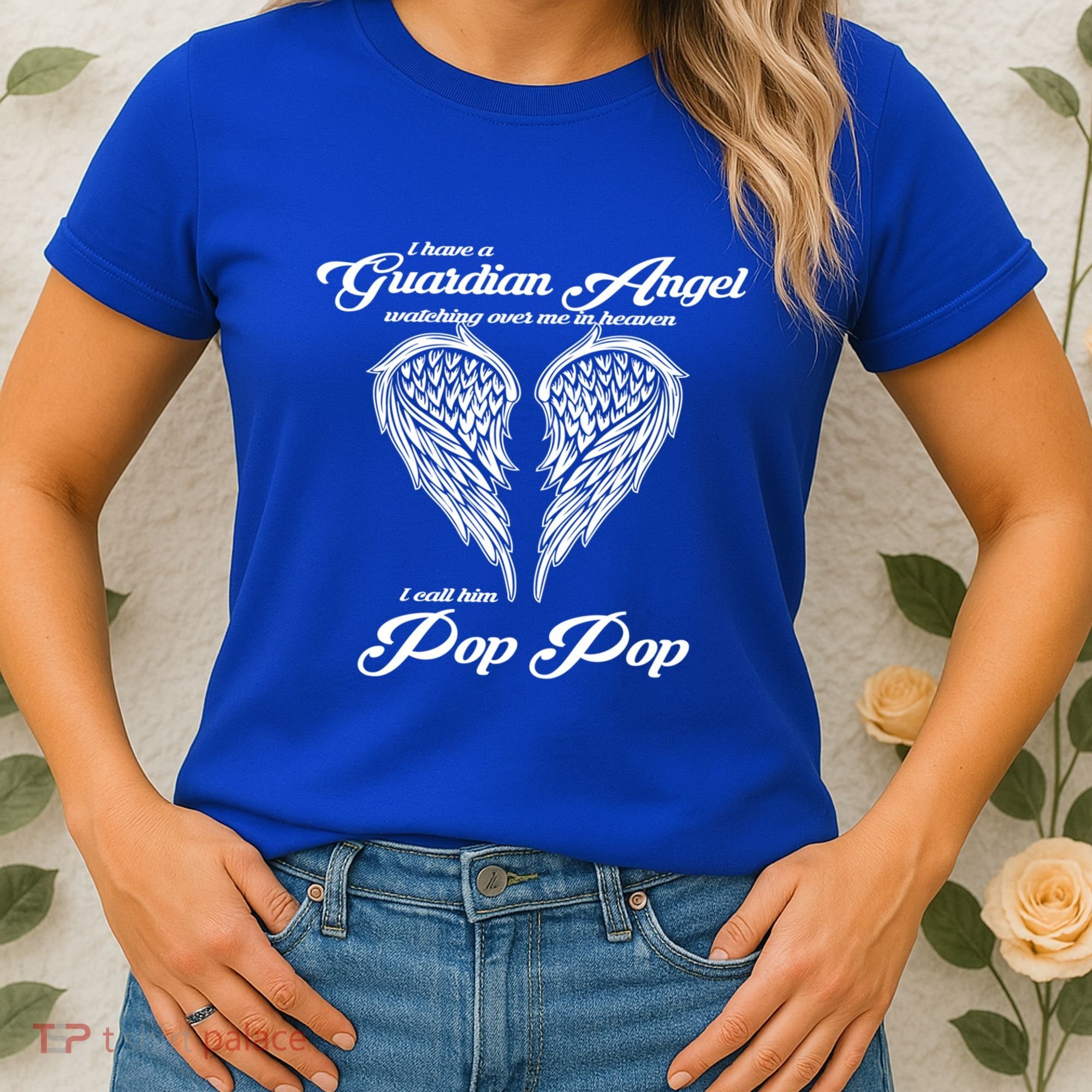 I Have A Guardian Angel In Heaven I Call Him Pop Pop Gift Women's T-Shirt