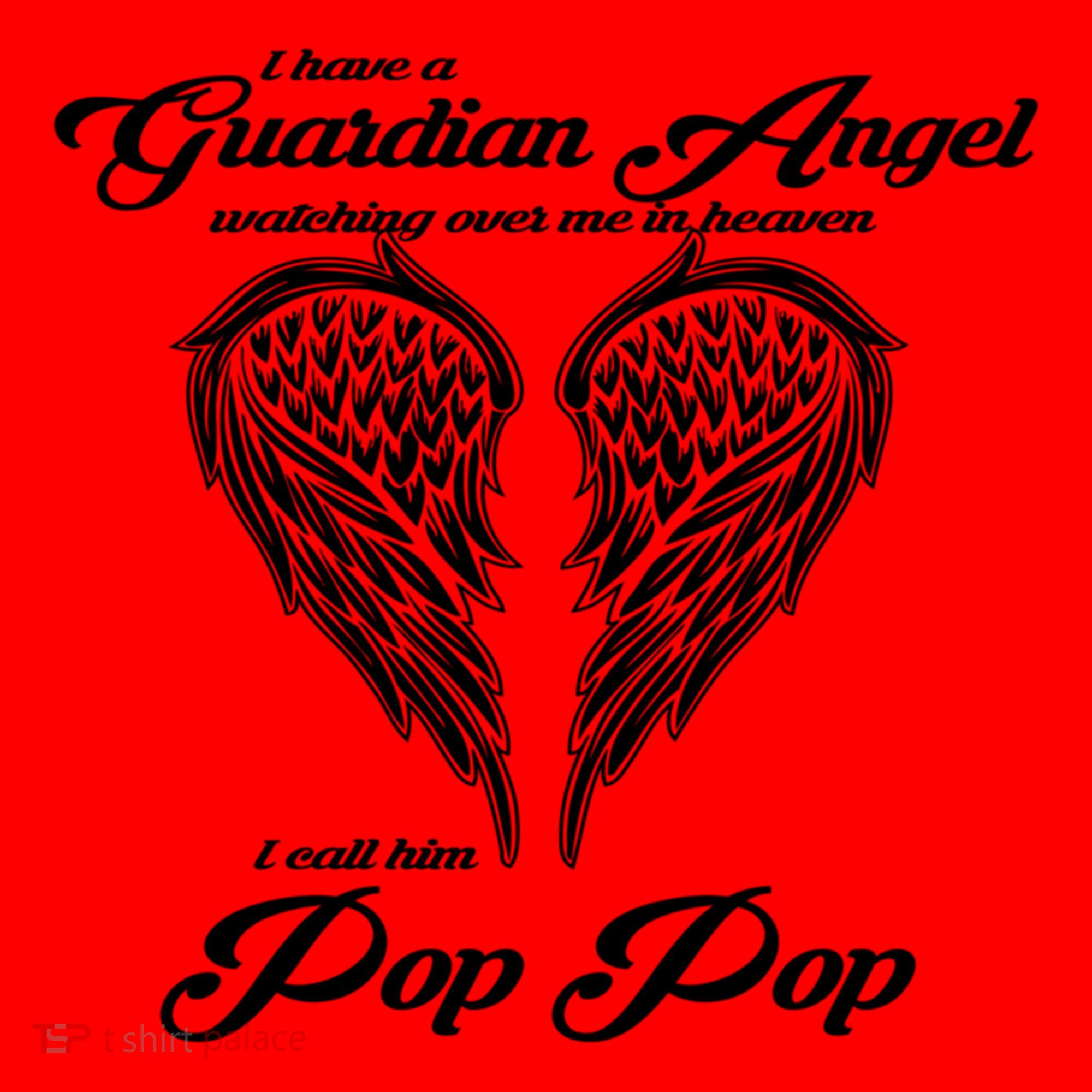 I Have A Guardian Angel In Heaven I Call Him Pop Pop Gift Santa Hat