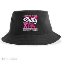 I Have A Shitty Titty But I Will Survive Breast Cancer Sustainable Bucket Hat thumb 0