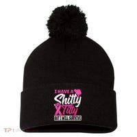I Have A Shitty Titty But I Will Survive Breast Cancer Pom Pom 12in Knit Beanie thumb 0