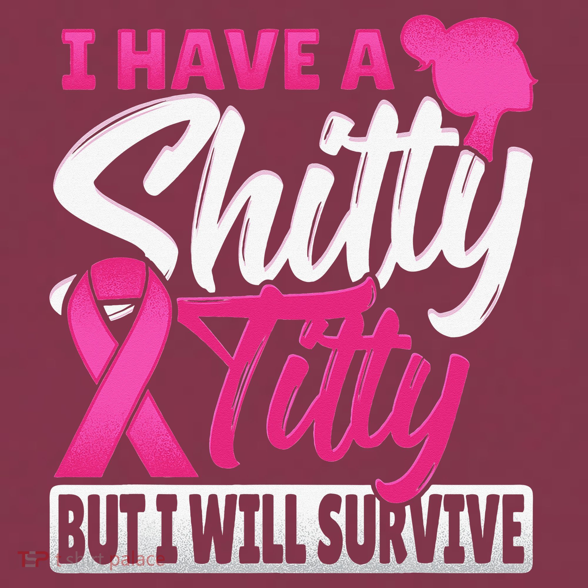I Have A Shitty Titty But I Will Survive Breast Cancer 16oz Travel Tumbler