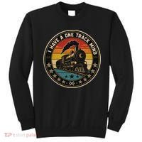 I Have A One Track Mind Train Engine Railroad Funny Sweatshirt thumb 0
