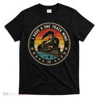 I Have A One Track Mind Train Engine Railroad Funny T-Shirt thumb 0