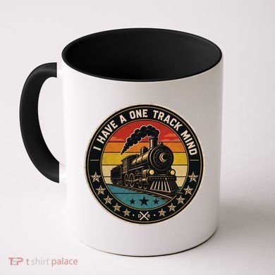I Have A One Track Mind Train Engine Railroad Funny Coffee Mug