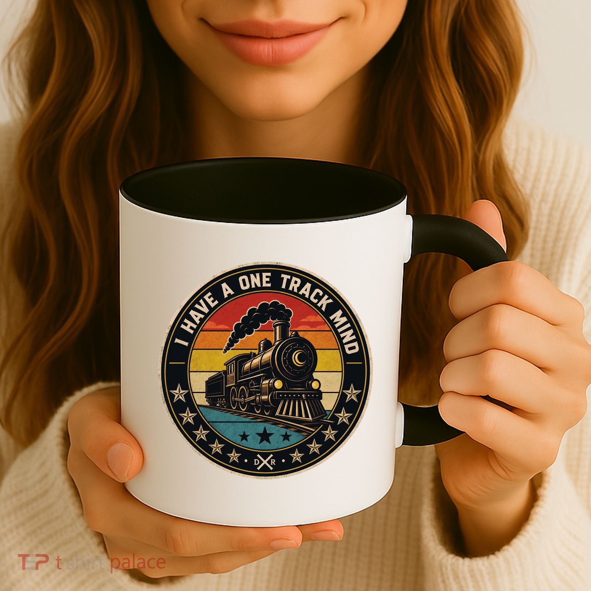 I Have A One Track Mind Train Engine Railroad Funny Coffee Mug