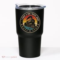I Have A One Track Mind Train Engine Railroad Funny Tumbler thumb 0