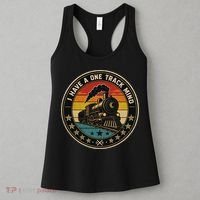 I Have A One Track Mind Train Engine Railroad Funny Women's Tank Top thumb 3