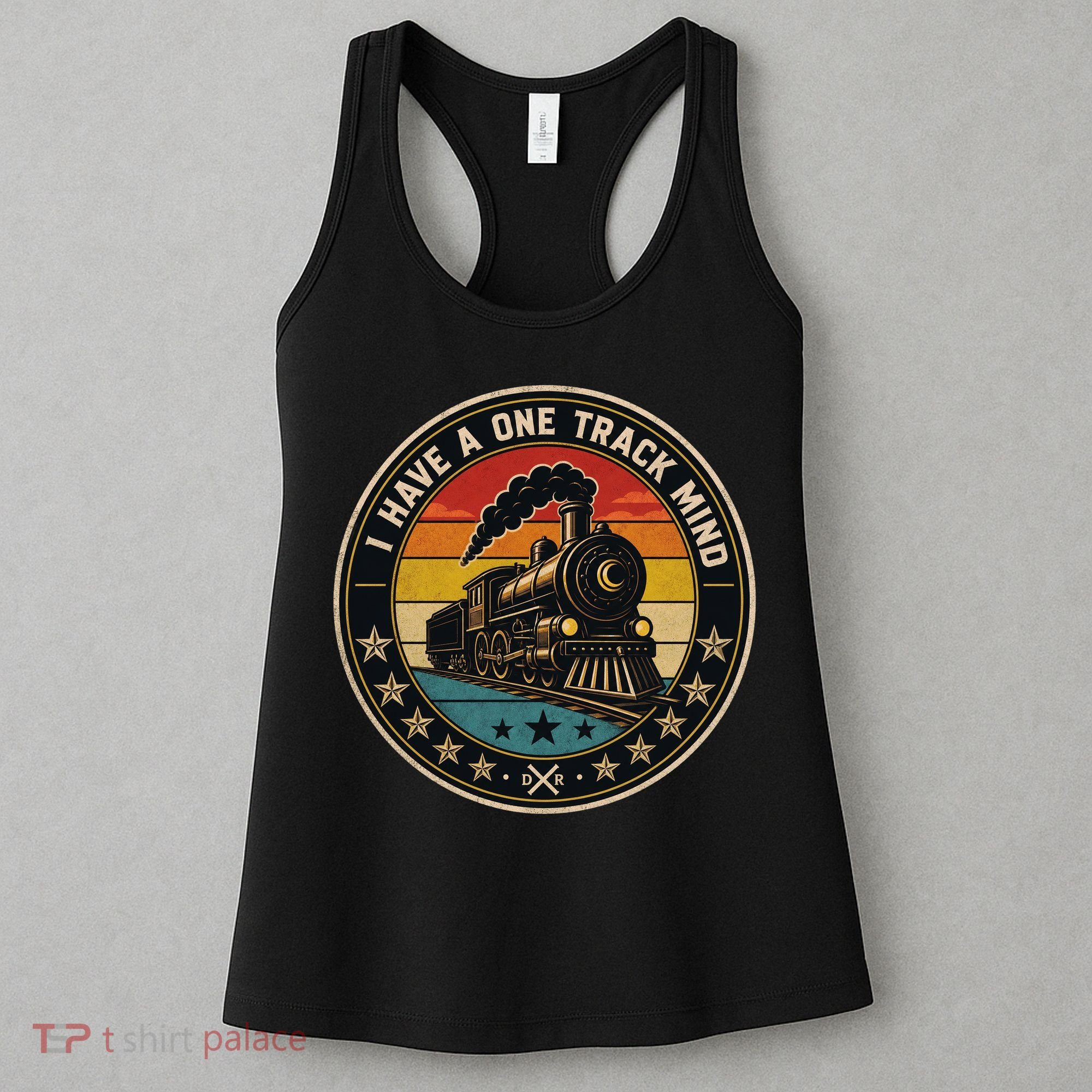 I Have A One Track Mind Train Engine Railroad Funny Women's Tank Top