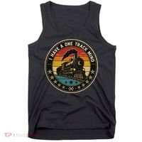I Have A One Track Mind Train Engine Railroad Funny Tank Top thumb 0