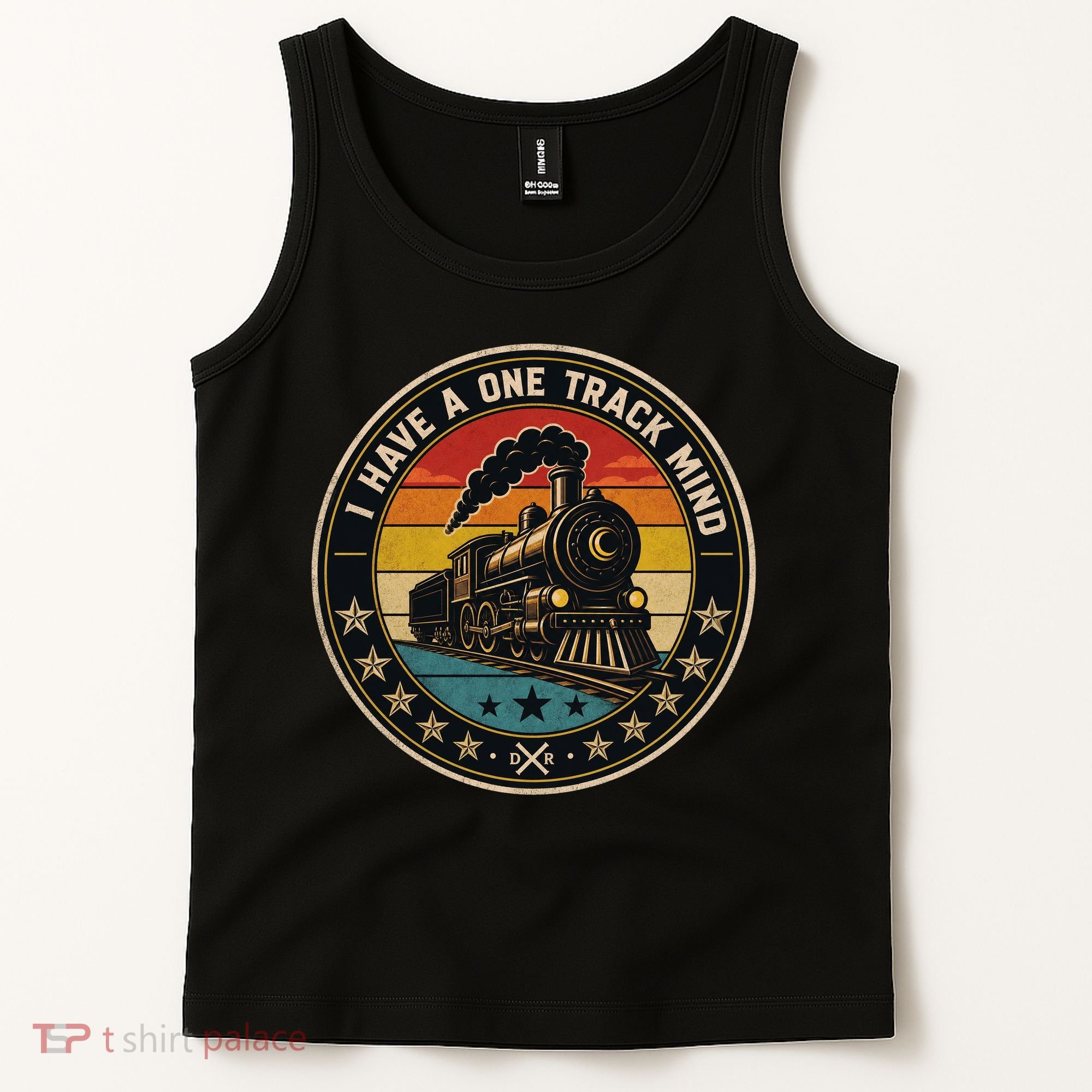 I Have A One Track Mind Train Engine Railroad Funny Tank Top