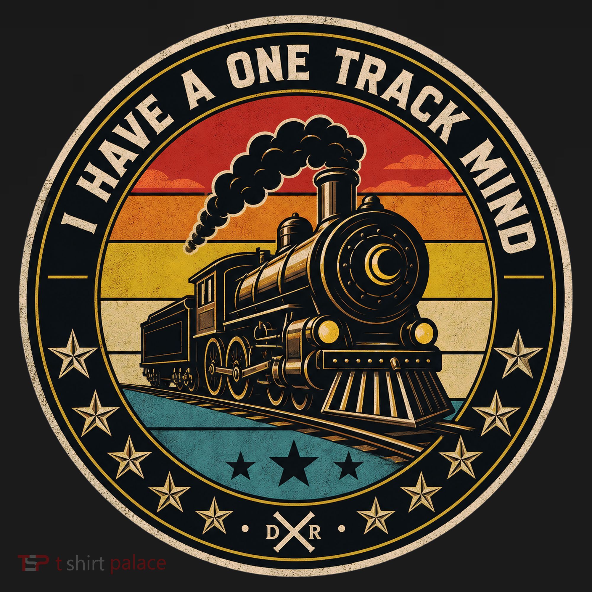 I Have A One Track Mind Train Engine Railroad Funny Kids T-Shirt