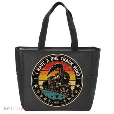 I Have A One Track Mind Train Engine Railroad Funny Tote Bag
