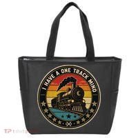 I Have A One Track Mind Train Engine Railroad Funny Tote Bag thumb 0