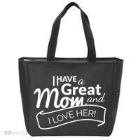 I Have A Great Mom And I Love Her Gift Tote Bag thumb 0