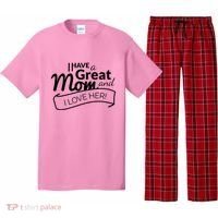 I Have A Great Mom And I Love Her Gift Pajama Set thumb 0