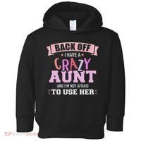 I Have A Crazy Aunt Not Afraid To Use Her Toddler Hoodie thumb 0