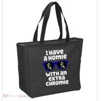 I Have A Homie With An Extra Chromie Down Syndrome Tote Bag thumb 2