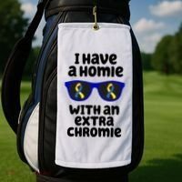 I Have A Homie With An Extra Chromie Down Syndrome Golf Towel thumb 2