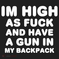 Im High As Fuck And Have A Gun In My Backpack Beanie thumb 2