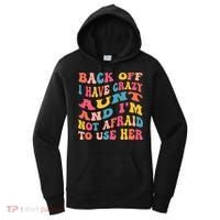 I Have A Crazy Aunt Not Afraid To Use Her Groovy Aunt Nephew Gift Women's Hoodie thumb 0