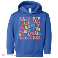 I Have A Crazy Aunt Not Afraid To Use Her Groovy Aunt Nephew Gift Toddler Hoodie thumb 0