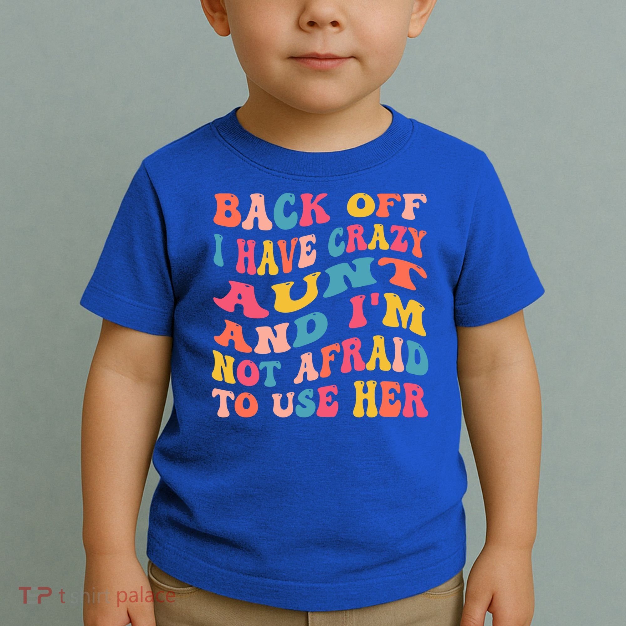 I Have A Crazy Aunt Not Afraid To Use Her Groovy Aunt Nephew Gift Toddler T-Shirt
