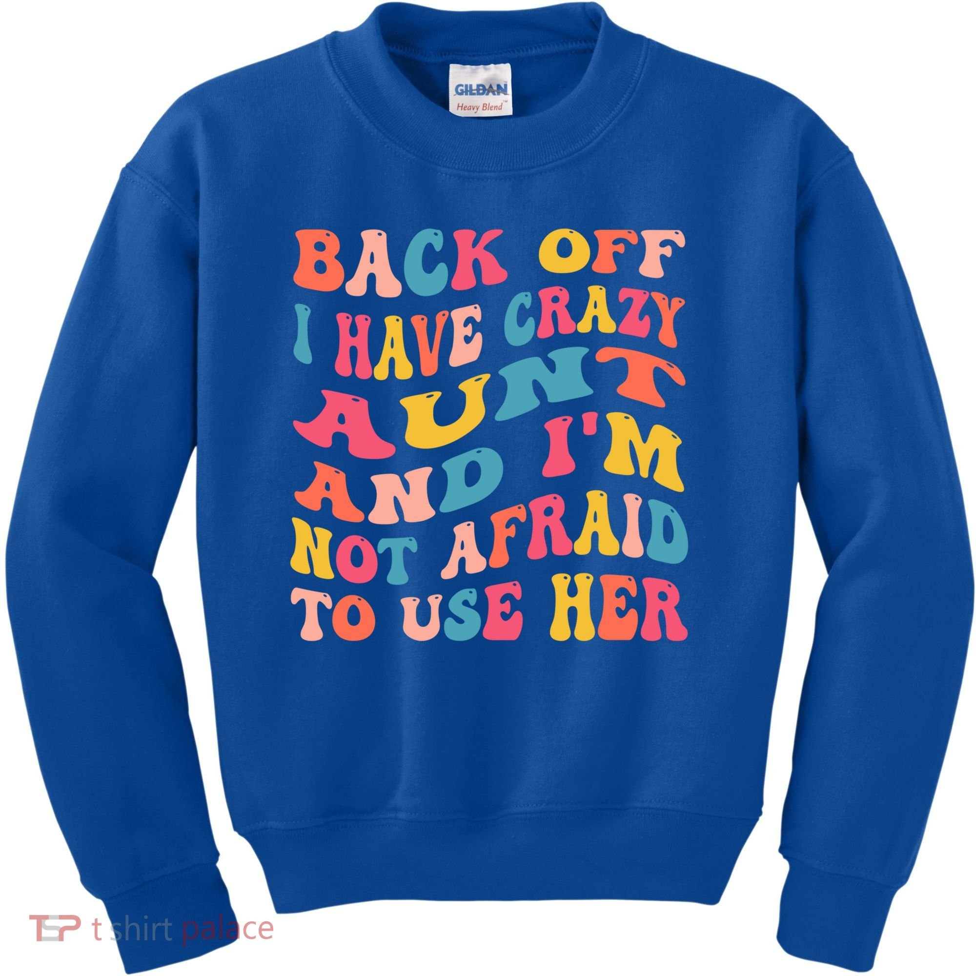 I Have A Crazy Aunt Not Afraid To Use Her Groovy Aunt Nephew Gift Kids Sweatshirt