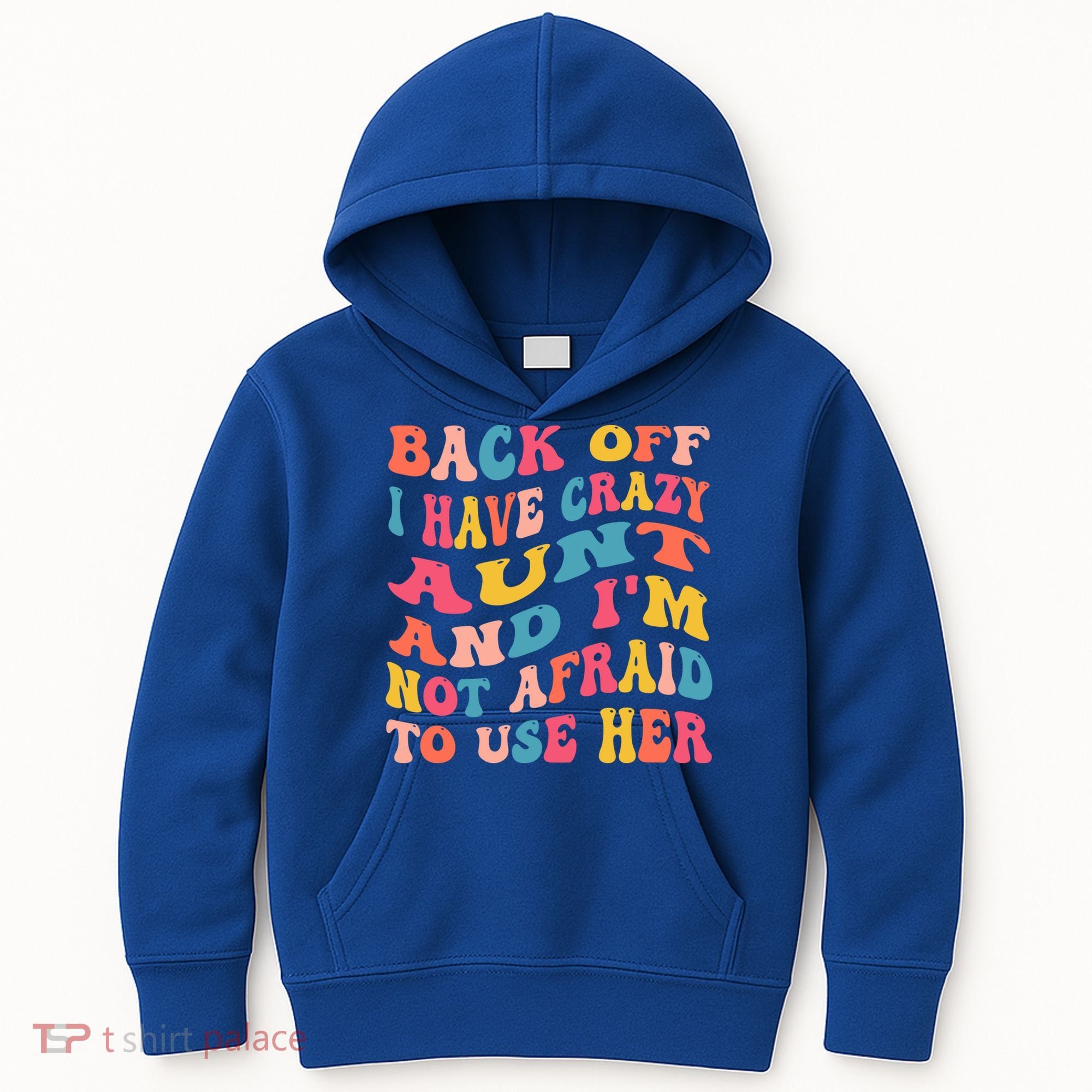 I Have A Crazy Aunt Not Afraid To Use Her Groovy Aunt Nephew Gift Kids Hoodie