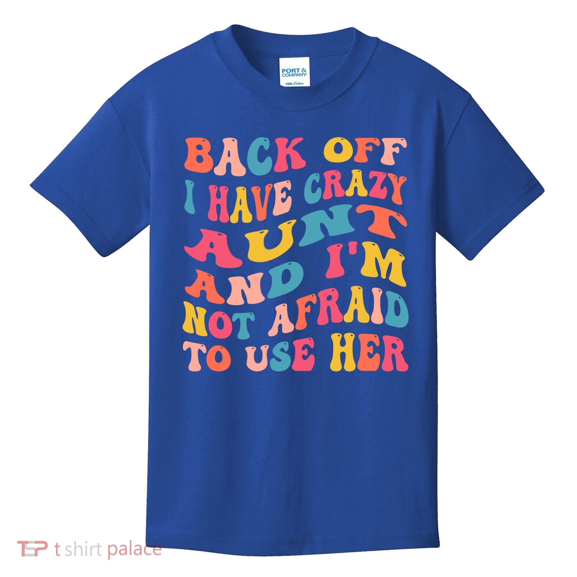 I Have A Crazy Aunt Not Afraid To Use Her Groovy Aunt Nephew Gift Kids T-Shirt