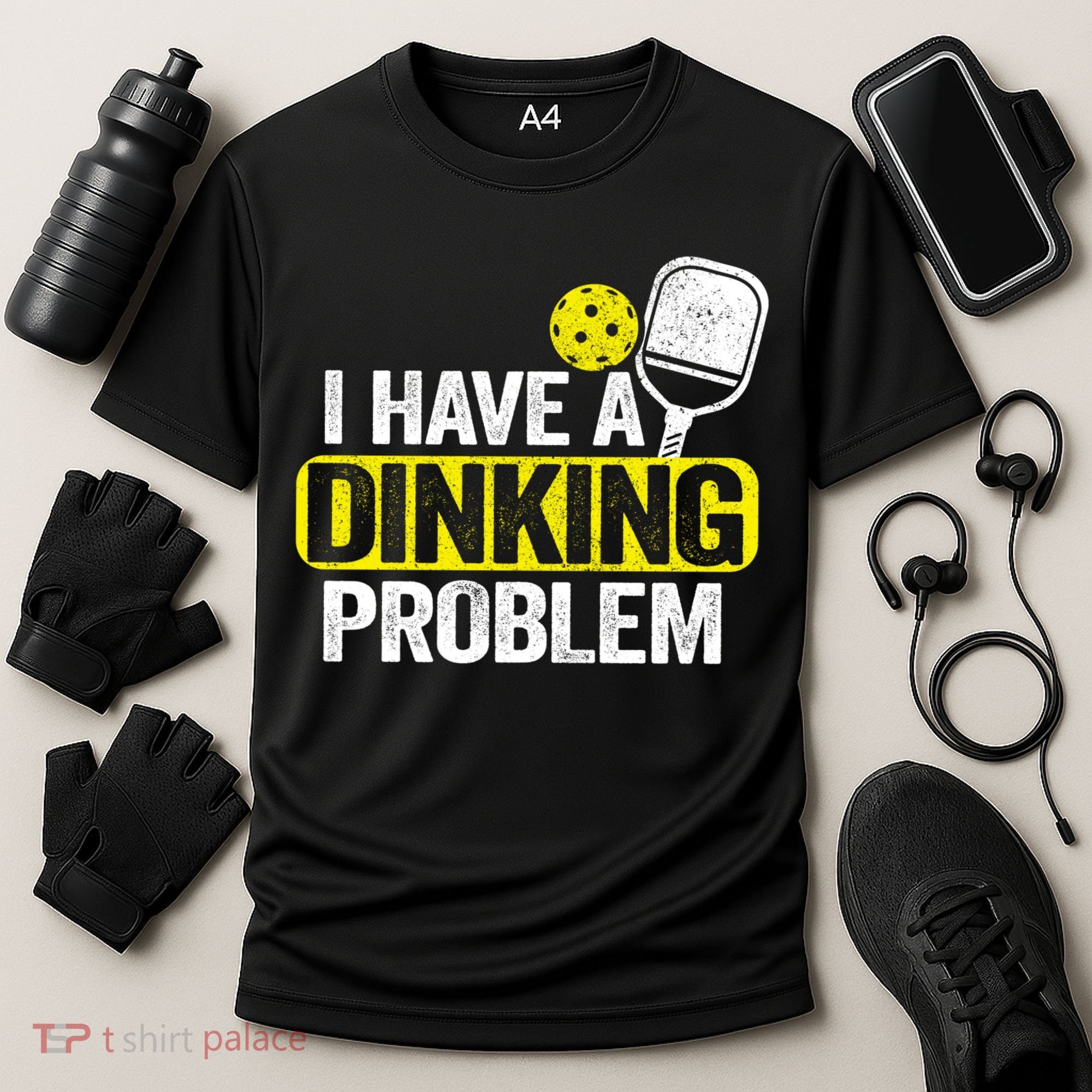 I Have A Dinking Problem Pickle Ball Jokes Funny Pickleball Cool Gift Cooling Performance Crew T-Shirt