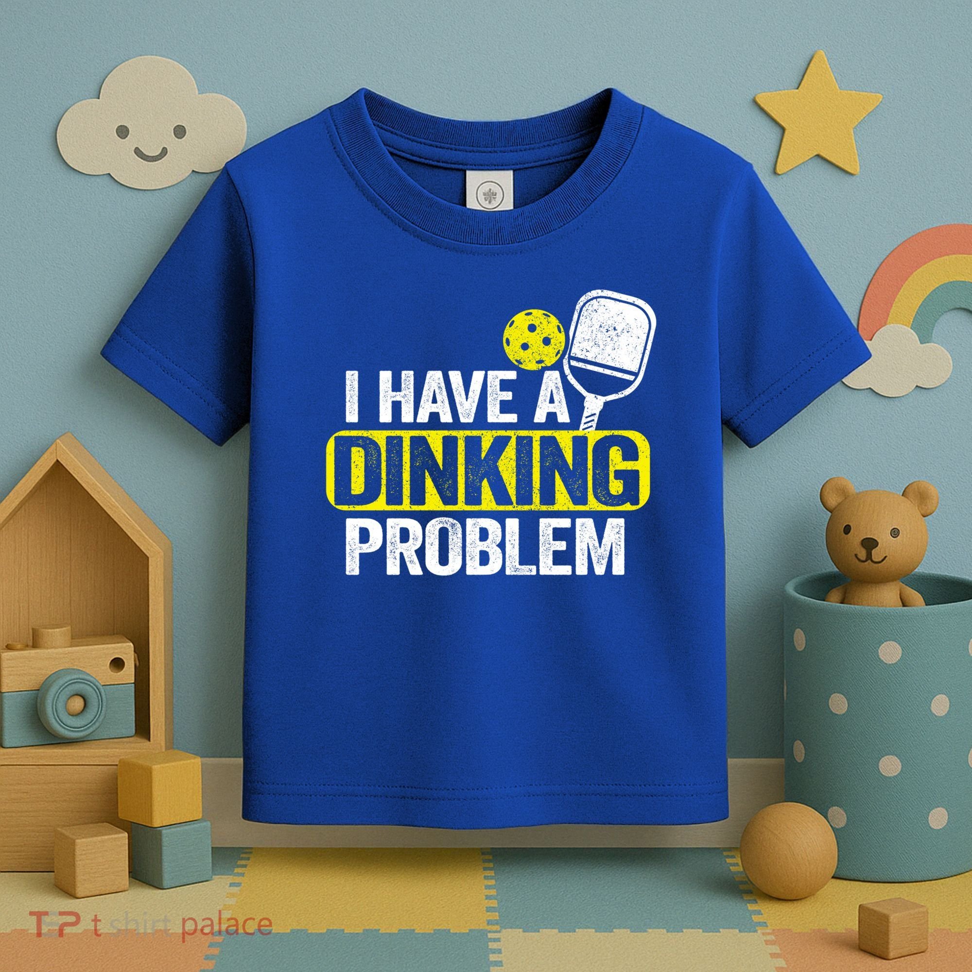 I Have A Dinking Problem Pickle Ball Jokes Funny Pickleball Cool Gift Toddler T-Shirt