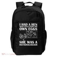 I Had A Hen Who Could Count Her Own Eggs Funny Chicken Lover Backpack thumb 0