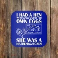 I Had A Hen Who Could Count Her Own Eggs Funny Chicken Lover Coaster thumb 0