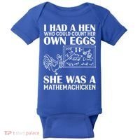 I Had A Hen Who Could Count Her Own Eggs Funny Chicken Lover Baby Bodysuit thumb 0