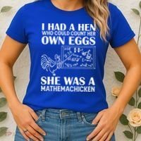 I Had A Hen Who Could Count Her Own Eggs Funny Chicken Lover Women's T-Shirt thumb 2