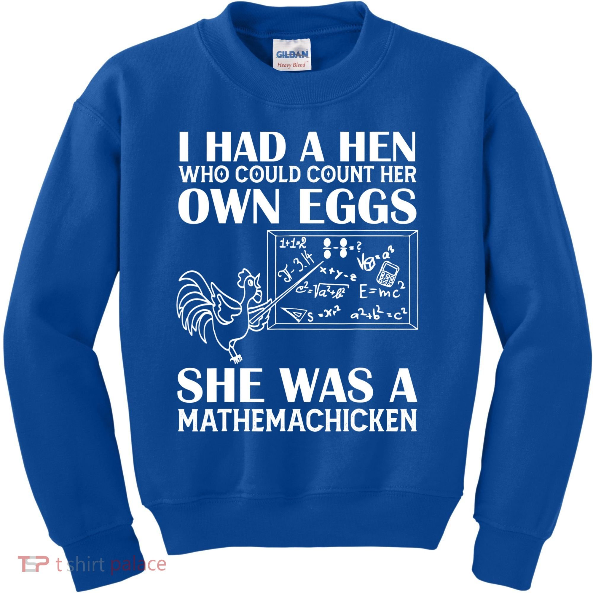 I Had A Hen Who Could Count Her Own Eggs Funny Chicken Lover Kids Sweatshirt